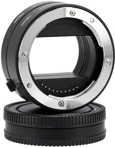 Automatik-Makro-Zwischenringe Extension Tube Kompatibel mit Sony E-Mount Kameras MK-S-AF3A