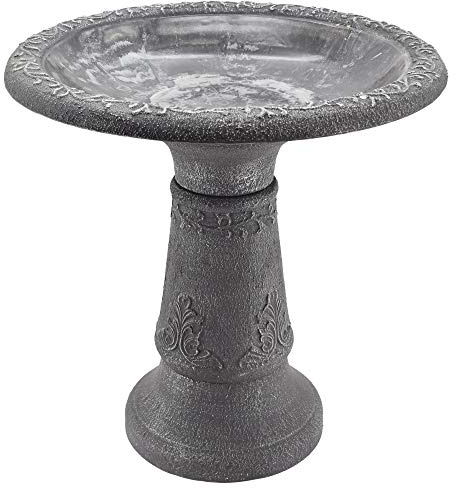 Arcadia Garden Products BB05 Vogeltränke, Steinfaser, 49,5 x 29,2 x 52,1 cm, grau