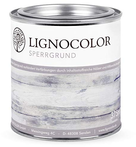 Lignocolor Sperrgrund (Transparent, 375 ml) auf Wasserbasis Isoliergrund Kreidefarbe 375ml