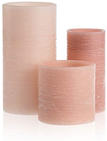 Paulmann 48011 Shine like a candle Wachskerze Echtwachs 3er-Set LED Kerzen, Warmweiß, Flackernde Flamme, Apricot