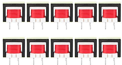 10Pcs Transformateur Audio, Câblage et branchement Transformateurs d'isolation 1300: Transformateur Monophasé EE14 8 Ohm POS Transformador