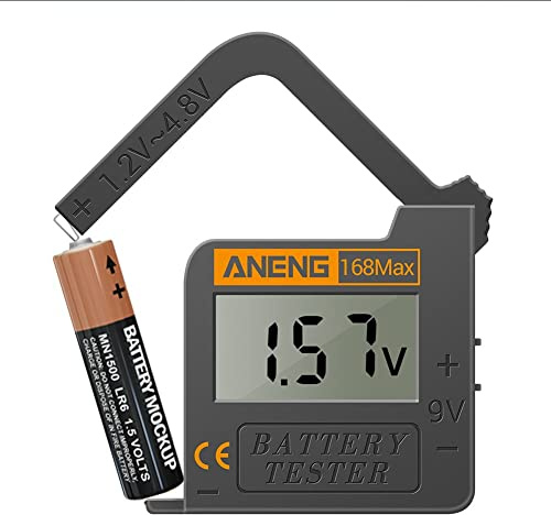 Volt Checker Battery Tester,Suitable for AA AAA C D 9V Button Tool Universal, Portable Universal Digital Battery Charge Checker, Small Electrical Equipment Battery Life Level Testers Power Meter