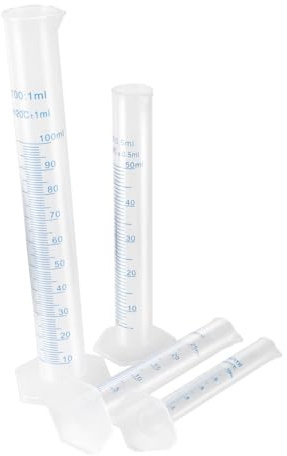 BESPORTBLE Messzylinder Kunststoff Set 4 Stück Messzylinder Messzylinder Labor Reagenzglas 10ml / 25ml / 50ml / 100ml