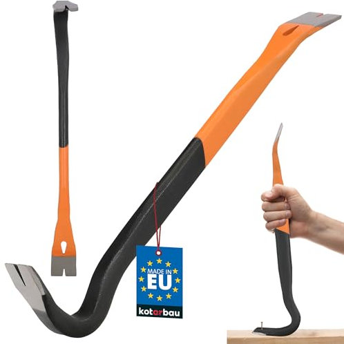 KOTARBAU® Brecheisen geschmiedet doppelseitig Kuhfuß Nageleisen Brechstange groß Nagelzieher Werkzeug Brechstange groß 450 mm