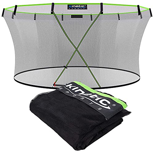 Kinetic Sports Trampolin Sicherheitsnetz für Ultimate PRO Gartentrampoline ø 244/305/366/427 cm - Mit Reißverschluss und Sicherheitsclips, UV beständig, Ersatznetz Fangnetz Schutznetz