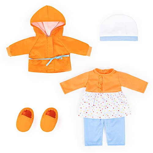 Bayer Design 84200AI dockkläder, för dockor 38-42 cm, orange, ljusblå