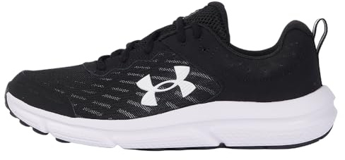 Under Armour Men's Charged Assert 10 Shoes, (001) Black/Black/White, 11.5
