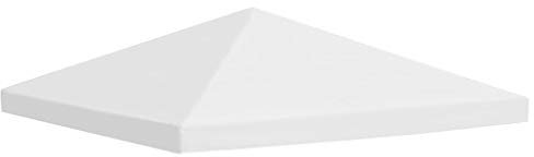 Mogou Pavillondach, Pavillon-Dachplane, Dach Für Pavillon, Pavillon-Ersatzdach, 310 g/m² 3x3 m Cremeweiß