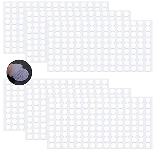 talifoca Klebe punkte, 1080 Stück Punkte Selbstklebende Klettpunkte 540 Paare 10 mm Schleifenpunkte Selbstklebend Rund Doppelseitig klebend Klettverschluss für Papier, Kunststoff, Glas, Leder, Metall