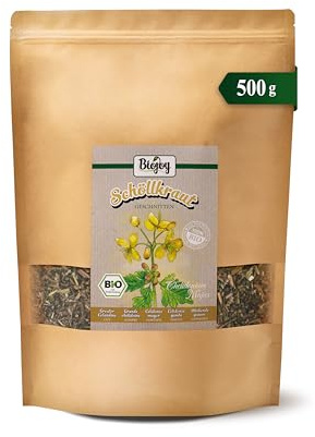 Biojoy Grande Chélidoine BIO (500 g), séchée et coupée, idéale pour le thé et l'infusion (Chelidonium Majus)
