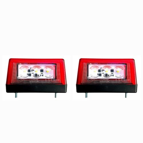 MelTruck® 2x LED Kennzeichenleuchte 2-funktionale Nummernschild LKW Anhänger Trailer