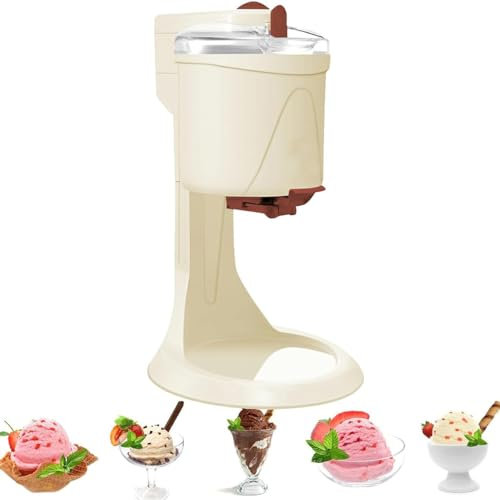 CYMYYDS Home Ice Cream Maker Machine, 20W Soft Serve Ice Cream Machine, Make Homemade Whippy Yogurt with Fast, DIY Kitchen Ice Cream Maker for Home