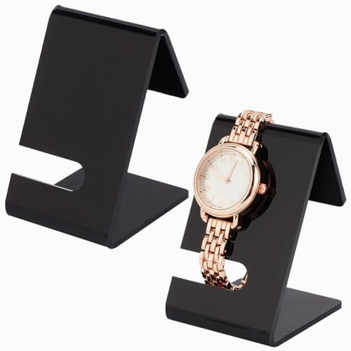 PH PandaHall 2 espositore per Orologi In Acrilico, Porta Orologio Nero Porta Orologio Singolo Porta Orologio per Gioielli Vetrina per Display per Bracciale Orologio, Home Decor, 6x4.5x7cm