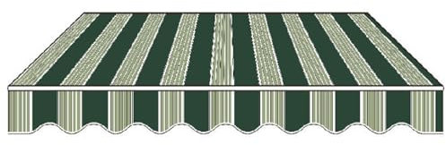 Markisentuch erneuern Austausch des gestreiften Markisenstoffs einziehbarer markisenstoff-ersatz Markisenstoff Wasserdicht Hochwertiges Ersatztuch Ersatz Markisenstoff für Fenster,Innenhöfe und Verand