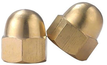 Messingkappe Sechskantmuttern Dekorative Kuppelkopfabdeckung Halbkreis-Hutmutter M3 M4 M5 M6 M8 M10 M12 M14 M16 M18 M20(M3 (20pcs))