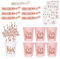 Zercart Bride Tribe Party Cups Straws 23 Set，Bride Tribe Wristbands ，Bride to Be Team Bride Accessories ，Colourful Bride Tribe Cup Set，for Wedding Bridal Shower Bachelorette Party Hen Part