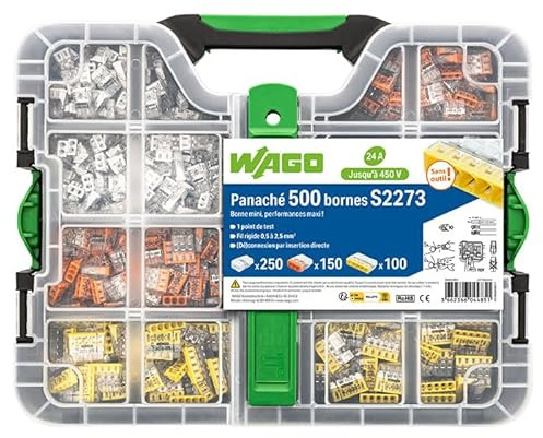 Mallette WAGO 500 Bornes S2273 (250x2E + 150x3E + 100x5E)