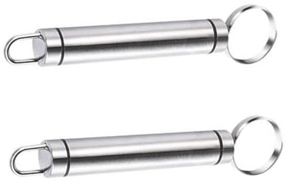 FUNOMOCYA 2piezas Deshuesador De Melocotón Inoxidable Herramienta Para Quitar Núcleos De Frutas Para Cocina y Restaurantes