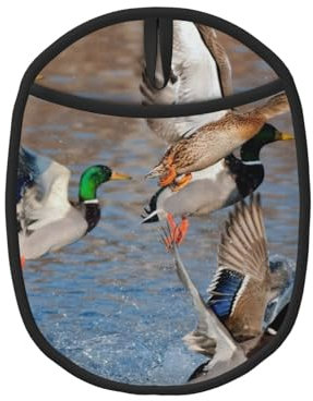 Chasse aux Canards, Maniques, maniques résistantes à la Chaleur, maniques de Cuisine en Silicone antidérapantes