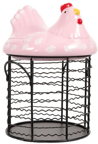 Ciieeo Egg Tray Carrier Egg Organizer Storage Multi-function Hen Shape Kitchen Decor