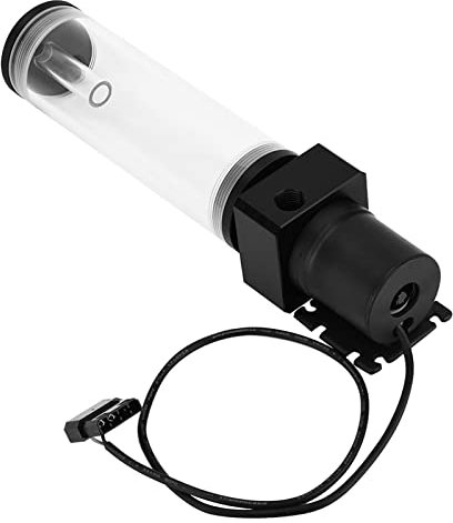 PC Water Cooling Pump, 19W Pump G1/4 Acrylic Computer DIY Water Cooling Water Cooling Kit Cooling Water Pump with Cylinder Reservoir for PC CPU Liquid Cooling (160mm)