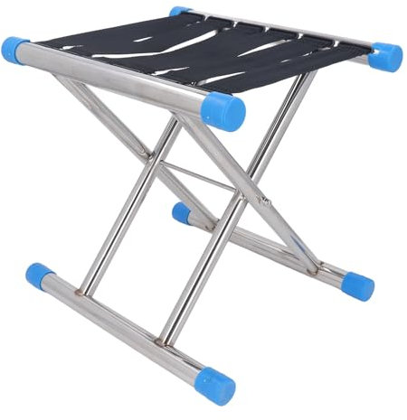 flexman Sgabello da Campeggio Portatile, Sgabello Pieghevole da Esterno in Tessuto Oxford 600D, Capacità di Carico Pieghevole 60 Kg Sgabello da Campeggio per Campeggio, Pesca (B)