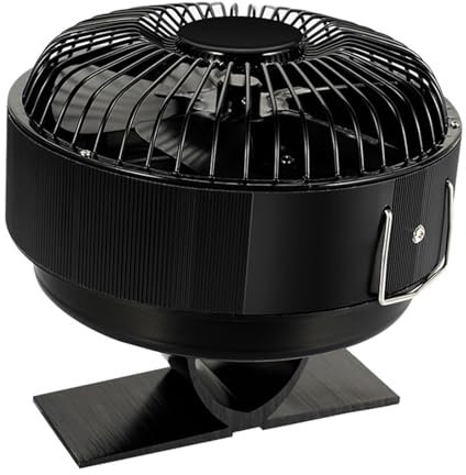 Ventilador de estufa, ventilador de estufa de 5 aspas, ventilador de chimenea alimentado por calor, ventilador de chimenea, ventilador redondo ecológico, quemador de leña, silencioso para el hogar,