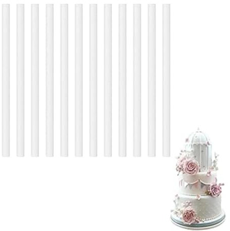 12 Pcs Cake Dowels, Cake Dowels for Tiered Cakes, 9.5in Supports for Tiered Cakes, for Stand Sticks and Stacking Supporting for Stacking Supporting