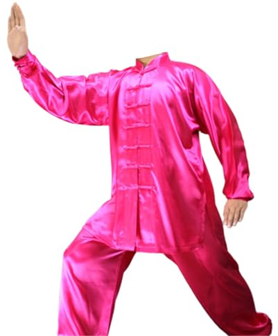 Leeonway Damen Tai-Chi Kleidung,Herren Kungfu Tang Anzug,Kung Fu Uniform Set,Atmungsaktiv Und Weich,Leicht Zu Tragen,Geeignet FüR Erwachsene MäNner Jeden Alters
