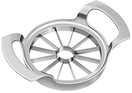 Trancheuse de pommes, coupe-pommes robuste, version améliorée, à 12 lames, extra large, lame tranchante en acier inoxydable adaptée pour couper les pommes jusqu'à 4 pouces (Grissei)