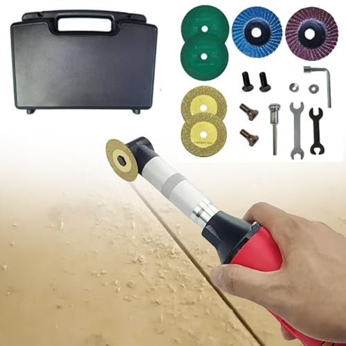 RSPPPJQ Limpiadora eléctrica de Juntas de Azulejos de 350 W for rectificado, Corte, Pulido y fresado de contornos, 6 velocidades Variables, 15000 RPM