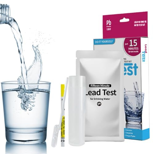 Bleiwassertestkit - -Leitungen in Trinkwasser -Tests mit LED -Streifen, Tropfenpipette | Hausuntersuchungen für Blei in Stadt oder Brunnenwasser, Erkennung von 15 ppb