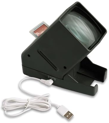 Visore for diapositive e pellicole da 35 mm, ingrandimento 3X, illuminazione a LED, temperatura colore standard, applicabile a negativi da 5 cm*5 cm, 13 e 135.