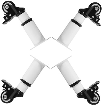 HOMSFOU 4 patas ajustables para muebles con ruedas para armarios, sofás, camas, mesas, altura para facilitar la movilidad, diseño duradero