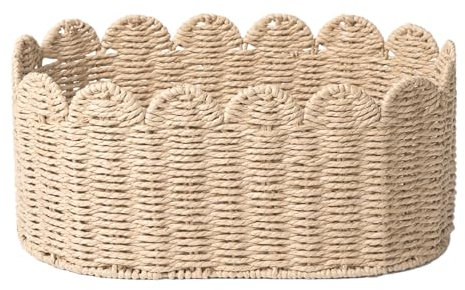 Paniers Tissés Pour L'organisation - Panier De Corde Tissé Mignon | Organisation À Domicile Pour Les Étagères Entrée | Organisateur Pour La Blanchisserie Commode De Salle De Bain Comptoir De Cuisine T