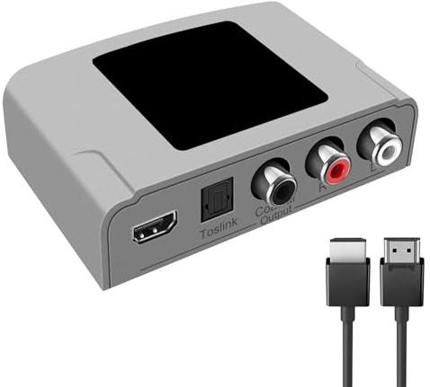 FANSHINUO 4K HDTV Sound Extractor Splitter 1080P HDTV auf optische/L/rechts Stereo/Koaxialausgang für Stick BluRay Player Konverter