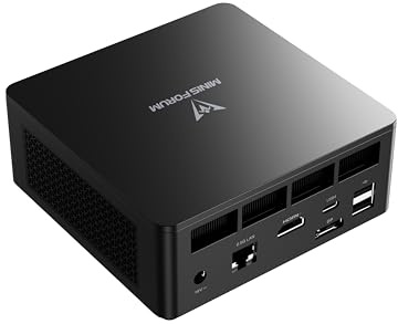 MINISFORUM UM690L Mini PC, processore AMD Ryzen 9 6900HX a 8 core fino a 4,9 GHz con AMD Radeon 680M, 32GB LPDDR5 (On Board, fino a 6400MT/s)/512GB SSD, HDMI/USB4/DP, USB 3.2 x 2, WiFi6E, BT5.2