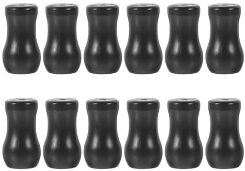 IDEANATEGRATE Bolas de Repuesto para Tiradores de Cordón de Persianas, 12 Piezas, Color Negro, Material PVC, Accesorios para Contrapesos Cortinas, Soporte Estable para Tirones de Bola, Uso