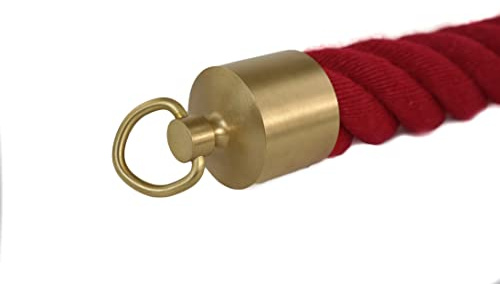 Tappo terminale per fune con anello in ottone opaco per corrimano, corda da 40 mm