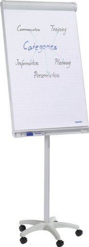 Flipchart Mobil 67x95 cm hellgrau FC41