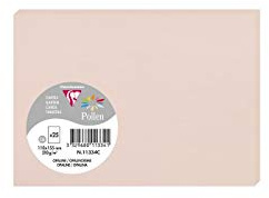 Carte Pollen 160x160, 210 g/m², coloris opaline, en paquet cellophané de 25