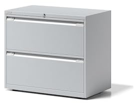 BISLEY Hängeregistraturschrank Essentials, 2 Hängeregistratur H 304 mm, Metall, 645 Lichtgrau, 47 x 80 x 70 cm