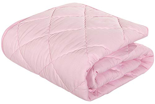 NTBAY Down Alternative Toddler Comforter, Lightweight and Warm Solid Color Baby Crib Quilted Blanket, 39x47 inches, Pink