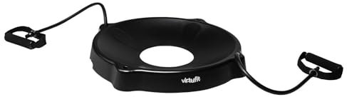 VirtuFit Gymnastikball-Ballschale für Fitnessball - Mit Widerstandskabeln - Schwarz