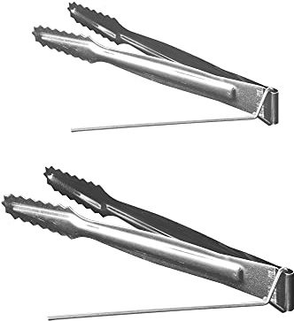 2 Pcs Shisha Coal Tongs Holder Metal Charcoal Tongs Shisha Clip Accessories for Home Bar Kitchen Tea Party