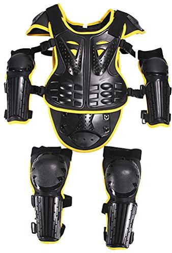 Chaleco protector para niños moto cuerpo chaleco protector de pecho columna vertebral trasero hombros codo rodilla protector para bicicleta carreras esquí hielo patinaje hockey