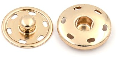 5 Pairs Snaps Sewing Clothes Shirts Top Backle Copper Buttons DIY Accessories (Golden, 25mm)