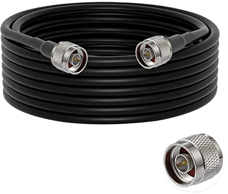 Vecys N Mâle à N Mâle Câble Coaxial à Faible Perte RG58 32.8FT/10M pour 3G 4G 5G LTE Antenne Radio GPS WiFi
