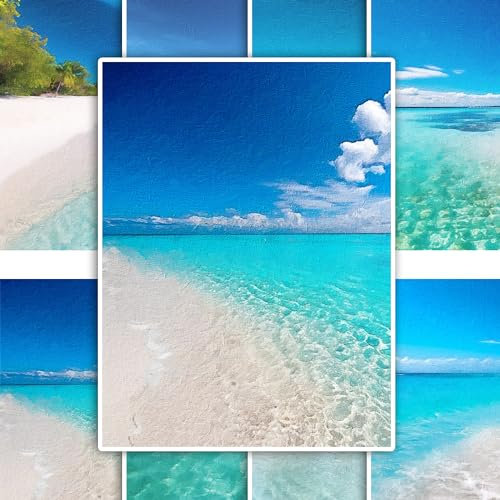 GRAZDesign Fliesenaufkleber Bad & Küche, maritim Strand Bilder, Klebefliesen selbstklebend - 15x20cm - 12 Stück