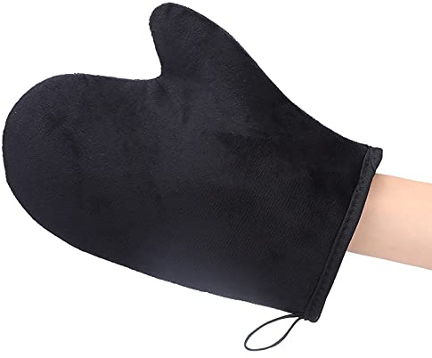 Self Tanning Mitt, Self Tanner Mitt Applikator med Tumme, Mjuk, Återanvändbar Self Tanning Handske Sunless Solarium Mitt, Jämn Applicering, Body Lotion, Solarium